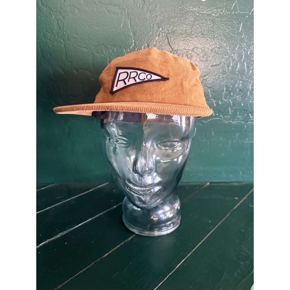RRCO Rad River Co Strapback 5 Panel Cap Brown Corduroy 56cm Adjustable Flat Brim